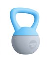 SPORTNOW 8KG Soft Kettlebell, Kettlebell with Non-Slip Handle for Home Gym, Weight Lifting, Strength Training, Light Blue/Grey