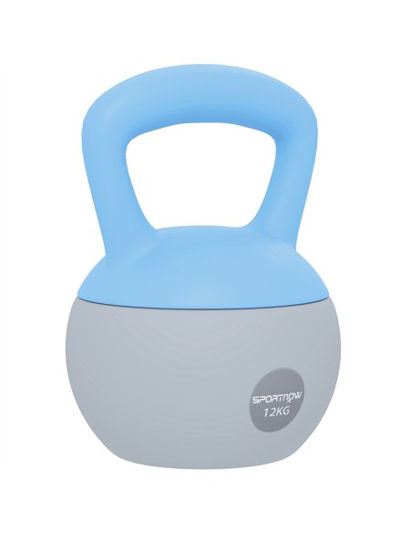 SPORTNOW 12KG Soft Kettlebell, Kettlebell with Non-Slip Handle for Home Gym, Weight Lifting, Strength Training, Light Blue/Grey - pic 174336 | FastDaddyshop