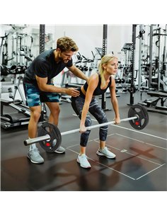 SPORTNOW Olympic Weight Plates, 2"/5cm Weight Disc Pair with Tri-Grips, 2 x 5kg Dumbbell Plates for Weightlifting and Strength T 2