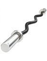 SPORTNOW 4ft Olympic EZ Curl Bar, Barbell Bar for 2" Weight Plates with Non-Slip Hand Grip 120cm