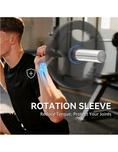 SPORTNOW 4ft Olympic EZ Curl Bar, Barbell Bar for 2" Weight Plates with Non-Slip Hand Grip 120cm