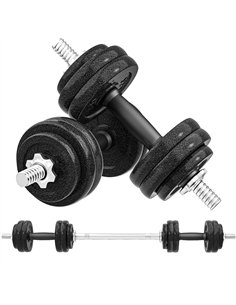 SPORTNOW 2-in-1 Adjustable Dumbbells Set, 30kg Weights Dumbbells Set with Non-Slip Grip for Strength Training, Weight Lifting, B