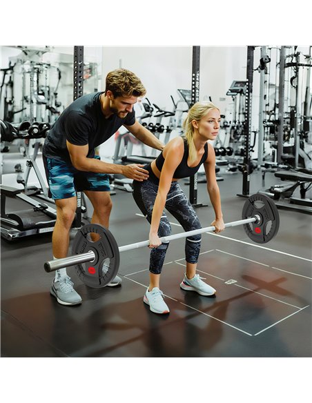 SPORTNOW Olympic Weight Plates, 2"/5cm Weight Disc Pair with Tri-Grips, 2 x 10kg Dumbbell Plates for Weightlifting and Strength  - pic 174382 | FastDaddyshop