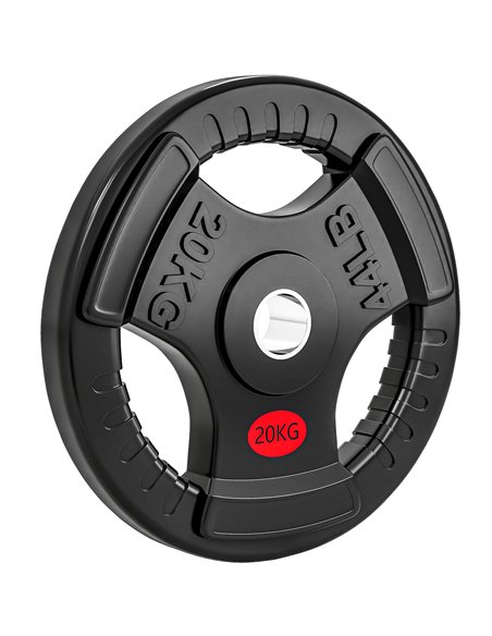 SPORTNOW Olympic Weight Plate, 2"/5cm Weight Disc with Tri-Grips, 20kg Dumbbell Plate for Weightlifting and Strength Training Ho - pic 174390 | FastDaddyshop
