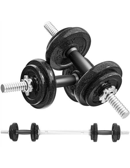 SPORTNOW 2-in-1 Adjustable Dumbbells Set, 20kg Weights Dumbbells Set with Non-Slip Grip for Strength Training, Weight Lifting, B - pic 174399 | FastDaddyshop