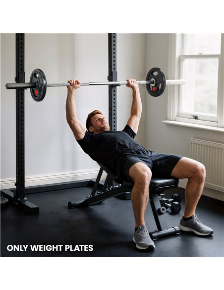 SPORTNOW Olympic Weight Plates, 2"/5cm Weight Disc Pair with Tri-Grips, 2 x 15kg Dumbbell Plates for Weightlifting and Strength  - pic 174424 | FastDaddyshop