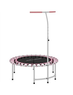 SPORTNOW 40" Fitness Trampoline, Mini Rebounder Trampoline for Adults with 5-Level Adjustable Handle, Indoor Exercise Bungee Reb