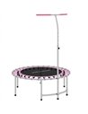 SPORTNOW 40" Fitness Trampoline, Mini Rebounder Trampoline for Adults with 5-Level Adjustable Handle, Indoor Exercise Bungee Reb