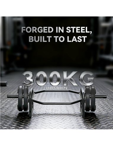 SPORTNOW Olympic Trap Bar, 2" Hex Barbell Bar with 300kg Capacity for Deadlifts, Shrugs, Squats and Farmer Walks