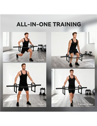 SPORTNOW Olympic Trap Bar, 2" Hex Barbell Bar with 300kg Capacity for Deadlifts, Shrugs, Squats and Farmer Walks