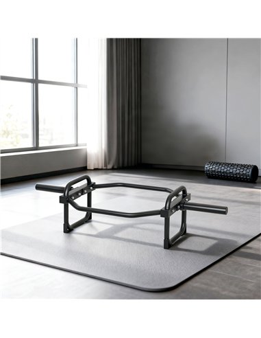 SPORTNOW Olympic Trap Bar, 2" Hex Barbell Bar with 300kg Capacity for Deadlifts, Shrugs, Squats and Farmer Walks