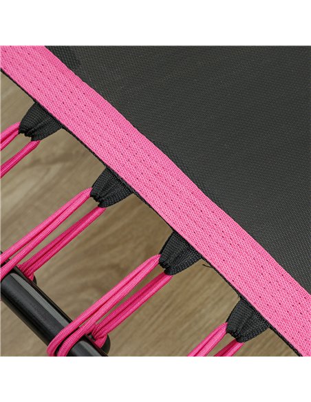 SPORTNOW 45" Rebounder Trampoline for Adults, Quiet Bungee Rebounder with LED Lights and Adjustable Handle, Pink - pic 174461 | FastDaddyshop
