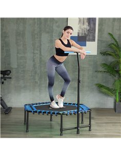 SPORTNOW 45" Rebounder Trampoline for Adults, Quiet Bungee Rebounder with LED Lights and Adjustable Handle, Blue 2