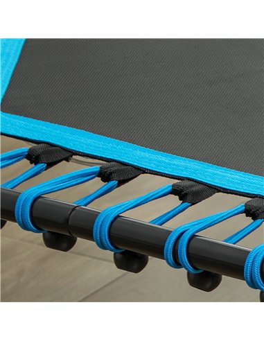 SPORTNOW 45" Rebounder Trampoline for Adults, Quiet Bungee Rebounder with LED Lights and Adjustable Handle, Blue