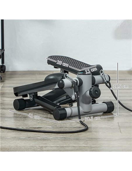 SPORTNOW Mini Stepper, Compact Step Machine Exerciser for Home Workouts, with Resistance Bands, LCD Monitor, Non-Slip Pedals - pic 174491 | FastDaddyshop