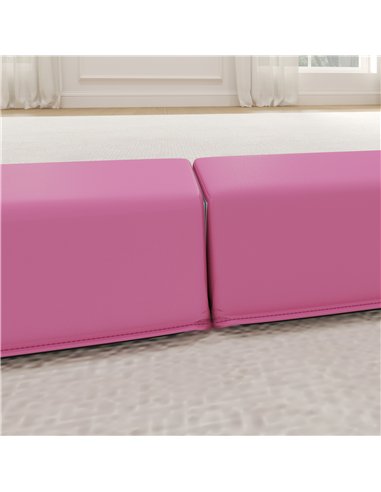 SPORTNOW 7.7ft Folding Gymnastics Beam, Floor Balance Beam for Kids with Anti-Slip Base, Gymnastics Equipment for Home, Pink