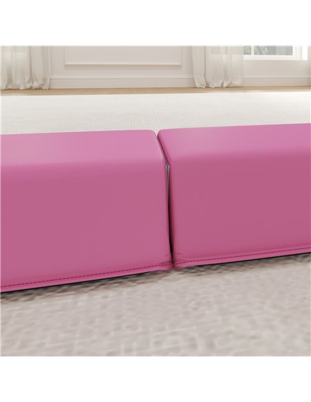SPORTNOW 7.7ft Folding Gymnastics Beam, Floor Balance Beam for Kids with Anti-Slip Base, Gymnastics Equipment for Home, Pink - pic 174506 | FastDaddyshop