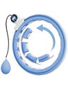 SPORTNOW Smart Weighted Hula Hoop, Massage Hula Ring w/ 16 Detachable Knots, 360° Auto-Rotating Ball, Digital Counter Light Blue