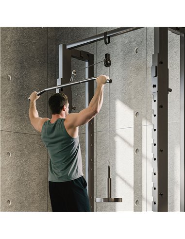 SPORTNOW Weight Pulley System, Cable Pulley System for Home Gym, Cable Machine LAT Pull Down Attachment for Biceps Curl, Tricep,
