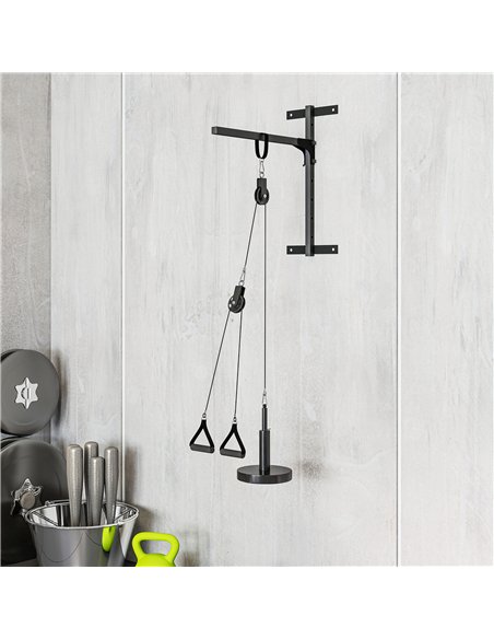 SPORTNOW Weight Pulley System, Cable Pulley System for Home Gym, Cable Machine LAT Pull Down Attachment for Biceps Curl, Tricep, - pic 174524 | FastDaddyshop