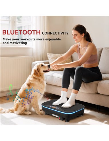 SPORTNOW Vibration Plate Exercise Machine with Cool Lights, 99 Speed Levels