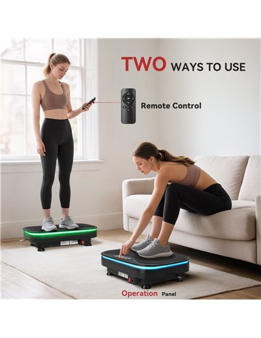 SPORTNOW Vibration Plate Exercise Machine with Cool Lights, 99 Speed Levels