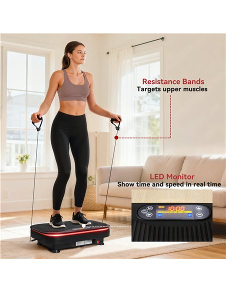 SPORTNOW Vibration Plate Exercise Machine with Cool Lights, 99 Speed Levels - pic 174531 | FastDaddyshop