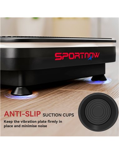 SPORTNOW Vibration Plate Exercise Machine with Cool Lights, 99 Speed Levels