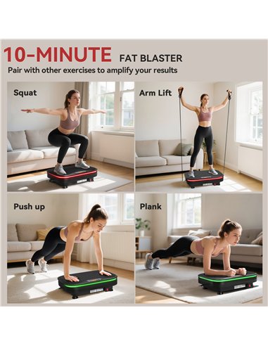 SPORTNOW Vibration Plate Exercise Machine with Cool Lights, 99 Speed Levels