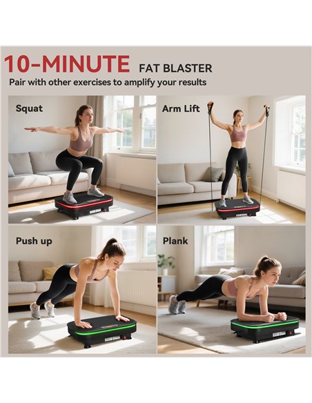 SPORTNOW Vibration Plate Exercise Machine with Cool Lights, 99 Speed Levels - pic 174533 | FastDaddyshop