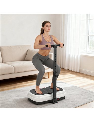 SPORTNOW Vibration Plate, with Adjustable/Removable Handle, Preset Modes, 50 Speeds