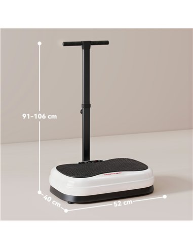 SPORTNOW Vibration Plate, with Adjustable/Removable Handle, Preset Modes, 50 Speeds