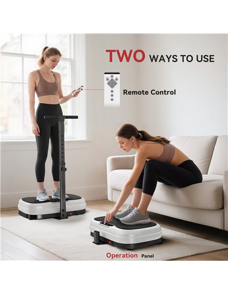 SPORTNOW Vibration Plate, with Adjustable/Removable Handle, Preset Modes, 50 Speeds - pic 174539 | FastDaddyshop