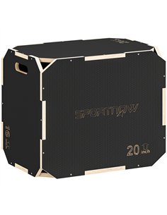 SPORTNOW Non-Slip Plyo Box, Corner-free Wooden Jump Box, 41 x 61 x 51 cm