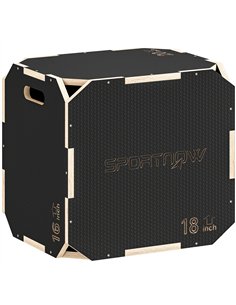 SPORTNOW Non-Slip Plyo Box, Corner-free Wooden Jump Box, 41 x 51 x 48 cm