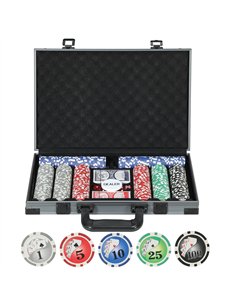 SPORTNOW 400-Piece Poker Chips Set with Lightweight ABS Case, Casino Texas Holdem Poker Set with Mat, 11.5g Numbered Poker Chips