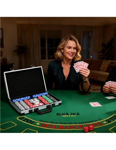 SPORTNOW 400-Piece Poker Chips Set with Lightweight ABS Case, Casino Texas Holdem Poker Set with Mat, 11.5g Numbered Poker Chips