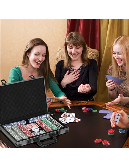 SPORTNOW 400-Piece Poker Chips Set with Lightweight ABS Case, Casino Texas Holdem Poker Set with Mat, 11.5g Numbered Poker Chips - pic 174568 | FastDaddyshop