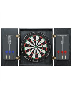 SPORTNOW Bristle Dartboard with Cabinet, 6 Steel Tip Darts, Cabinet