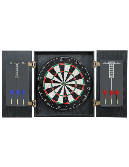 SPORTNOW Bristle Dartboard with Cabinet, 6 Steel Tip Darts, Cabinet - pic 174570 | FastDaddyshop