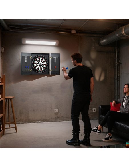 SPORTNOW Bristle Dartboard with Cabinet, 6 Steel Tip Darts, Cabinet - pic 174571 | FastDaddyshop
