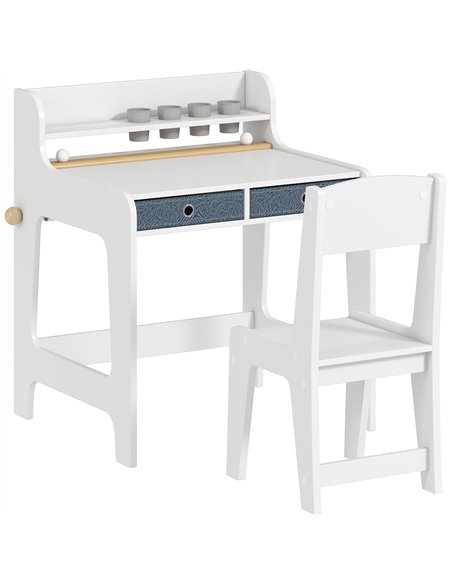 AIYAPLAY Art Table and Chair Set for children, Kids Art Desk and Chair Set with Storage Shelf and Drawers - pic 174660 | FastDaddyshop