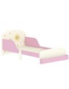 AIYAPLAY Toddler Bed with Storage, Guardrails, Sun Design, for Ages 3-8 Years, Fits 140 x 70cm Mattress,
