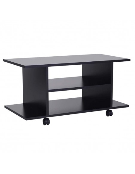 Homcom Modern TV Stand with Shelves, Black - pic 17473 | FastDaddyshop