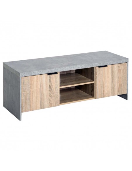 Homcom 1200mm Marble-Effect Frame TV Unit with Storage, Grey - pic 17474 | FastDaddyshop