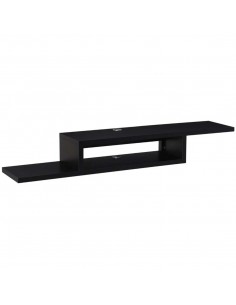 Homcom Wall Mounted Media Console, 'Z' Floating TV Stand, Black