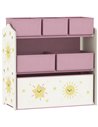 AIYAPLAY Kids Toy Storage Units, 3-Tier Toy Organiser Shelf with 6 Removable Boxes for Kids, Bedroom, Playroom, Pink