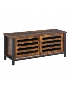 Homcom 1200mm Industrial Wood-Effect TV Stand with Storage