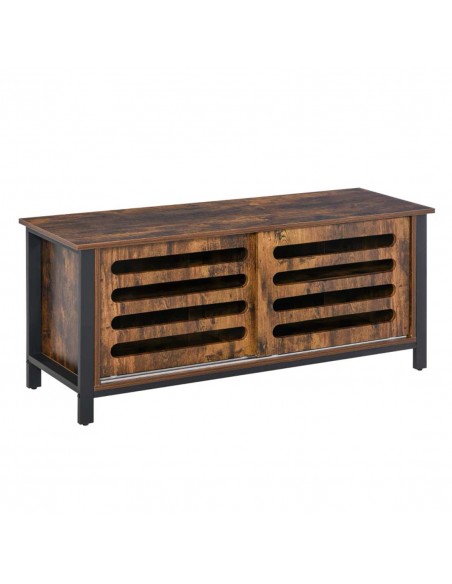 Homcom 1200mm Industrial Wood-Effect TV Stand with Storage - pic 17480 | FastDaddyshop
