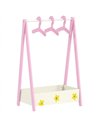 AIYAPLAY Baby Clothing Rack with Hangers, Storage Shelf for Bedroom, Star Theme, for Ages 3-6, Pink